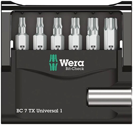 Wera Bit-Check 7 TX Universal Bits Seti 1 05056294001