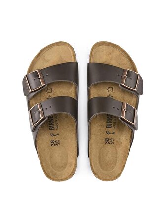 Birkenstock Koyu Kahve Erkek Deri Terlik 051103 ARIZONA