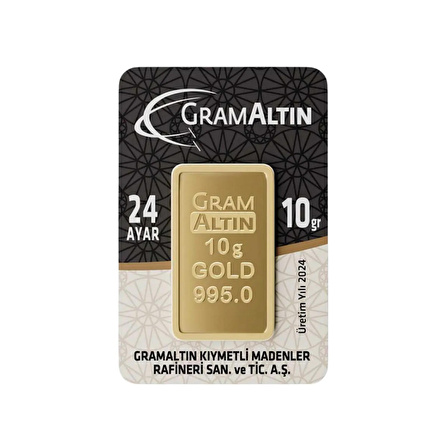 AgaKulche İAR 10 Gram Altın (995) 24 Ayar Külçe Altın