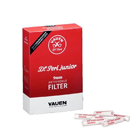 100 adet Dr Perl Junior Vauen Pipo Filtresi Filitre 9mm. pp10-100