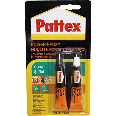 Pattex Süper Yapıştırıxcı Pow Epoxy Lig. Clear 2x11 ML 1992012