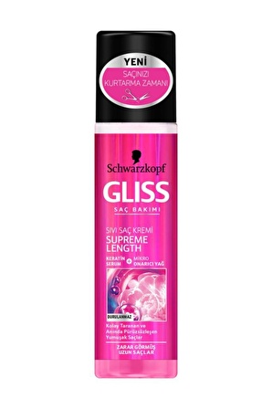 Gliss Sıvı Saç Kremi Supreme Length 200 Ml Zarar Görmüş Uzun Saçlar