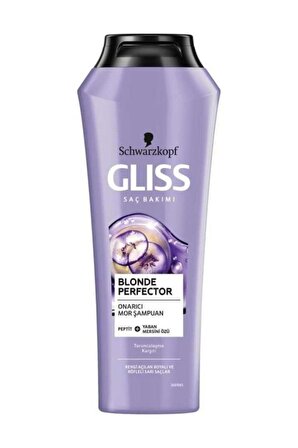 Gliss Blonde Perfector Boyalı Saçlar İçin Renk Koruyucu Mor Yaban Mersini Özlü Şampuan 250 ml
