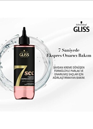 Gliss 7 Sec Besleyici Yıpranmış Saçlar İçin Sıvı Saç Kremi 200 ml