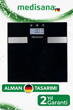 Medisana 40677 Alman Tasarım Geniş LCD Ekranlı Yağ Ölçer Fonksiyonlu Vücut Analizli Tartı Baskül