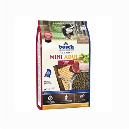 Bosch Kuzu Etli ve Pirinçli  Küçük Irk Yetişkin Kuru Köpek Maması 3 kg