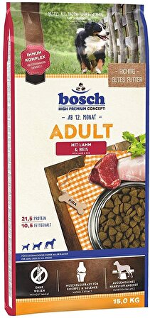 Bosch Kuzu Etli-Pirinçli Büyük Irk Yetişkin Kuru Köpek Maması 15 kg