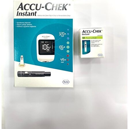 Roche Accu-Chek Instant Seker Ölçüm Cihazı +50 Test Strip