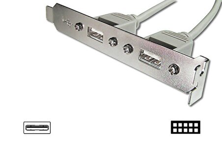 Digitus AK-300301-002-E 2 Port USB 2.0 2x5 Pin IDC Anakart Montajlı USB 2.0 Çoklayıcı
