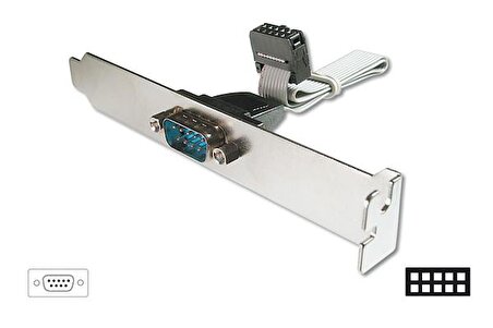 Digitus AK-610300-003-E 0.25Mt DSUB9 to IDC 2x5 Pin Bracket Kablo
