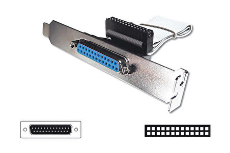 Digitus AK-580300-003-E 0.25 Mt DB25 to 26 pin IDC Erkek-Dişi AWG28 CU UL2651 Dönüştürücü Kablo