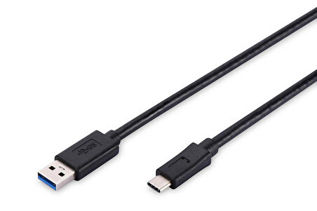 Digitus AK-300136-018-S 1.8 Mt USB 3.0 to USB Type C Erkek-Erkek AWG24/28 2x Zırhlı USB 3.0 Kablo