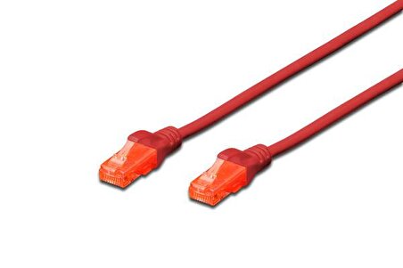 Digitus DK-1617-0025/R 0,25 Mt CAT6 AWG26/7 LSZH Utp Kırmızı Patch Cord Kablo