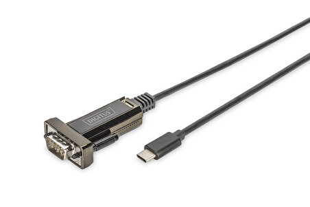 Digitus DA-70166 1 Mt USB 2.0 Type C to RS232 Seri Erkek-Erkek Dönüştürücü Kablo