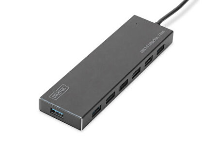 Digitus DA-70241-1 USB 3.0 to 7 Port USB 3.0 5V 3.5A Güç Adaptörlü Alüminyum USB 3.0 Çoklayıcı Hub