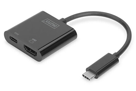 Digitus DA-70856 USB 3.1 Type C Gen.1 to HDMI USB Type C PD 4K 2160p USB Grafik Adaptör