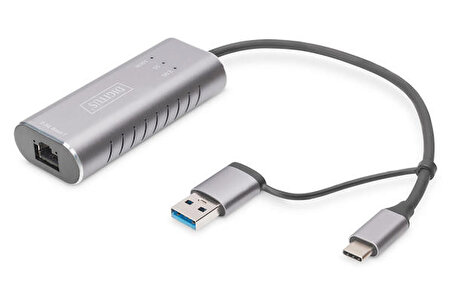 Digitus DN-3028 USB Type C - USB 3.0 to  Gigabit 2.5G Ethernet Adaptörü