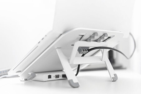 Laptop Standı Yükselticili Usb-C Istasyonu (8 Bağlantı Noktalı) Gümüş/Beyaz