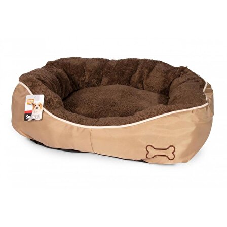 Karlie Üstü Açık Kahverengi Orta Irk Köpek Yatağı
