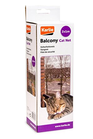Karlie Kedi İçin Balkon Ağı 2m X 1m