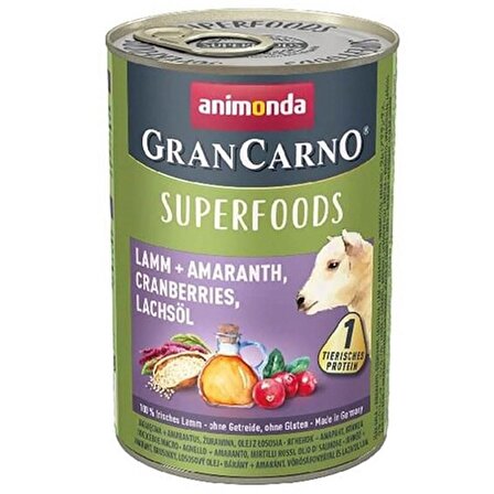 Animonda Superfoods Kuzu Amarant Ve Kızılcıklı Yaş Köpek Maması 400 gr