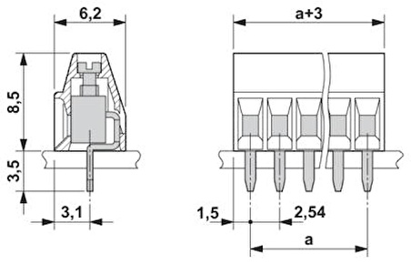 Phoenix Contact PCB klemens - MPT 0,5/ 5-2,54 Standart