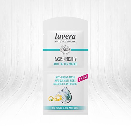 Lavera Basis Sensitiv Anti-Ageing Q10 Yaşlanma Karşıtı Yüz Maskesi 2x5 ml