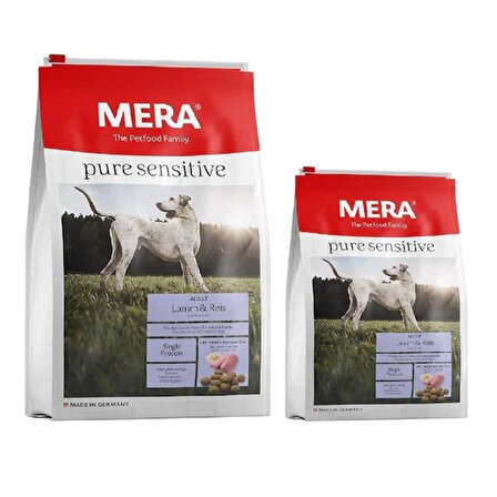 Mera Pure Sensitive Lamb Rice Kuzulu Yetişkin Köpek Maması 12.5 Kg + 4 Kg