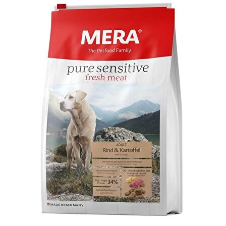 Mera Pure Sensitive Tahılsız Biftekli Patatesli Yetişkin Köpek Maması  12.5 Kg