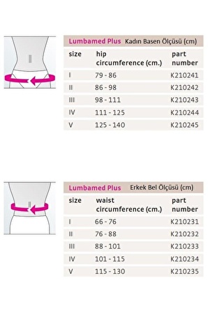 Orthocare Medi Mediortho 663/664 Lumbamed Basic Lumbosakral Karın Bel Korsesi KADIN-LARGE