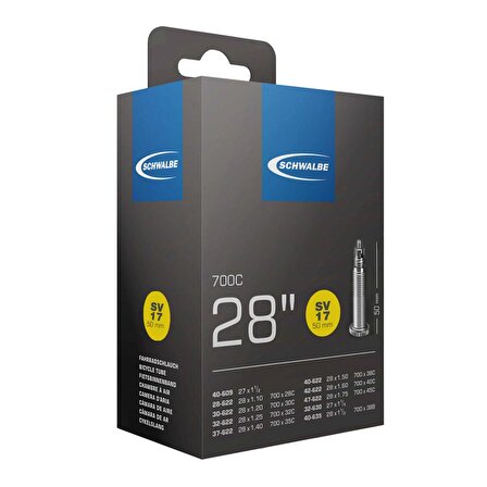 SCHWALBE SV17 700x2847 50MM İNCE SİBOP 10400093 İÇ LASTİK