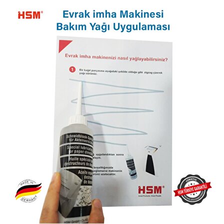 HSM Oil 250ML Evrak imha Makinesi Bakım Yağı / Bakım Solüsyonu