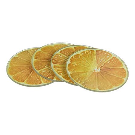 GLASS COASTER SET FRUITS Cam Bardak Altlıkları Meyveler