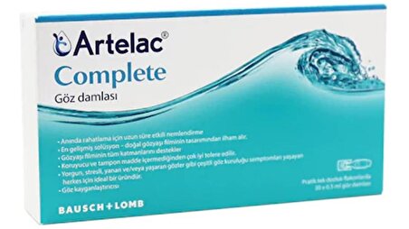 Bausch & Lomb Artelac Complete 0,5 ml x 30 Tek Dozluk Flakon