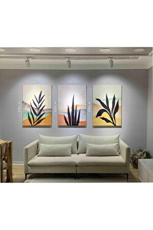 Yüksek Kaliteli Soyut Modern Tasarım Çiçekli minimalist bohem Art Oil Paint Salon Kanvas Tablosu