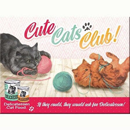 Nostalgic Art Cute Cats Club Magnet 14275