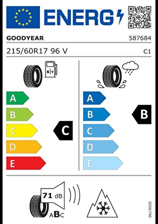 Goodyear 215/60 R17 96V Eagle Sport 4 Seasons Oto Dört Mevsim Lastiği (Üretim: 2024)