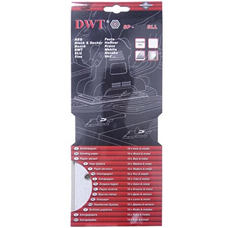DWT SP-180SLL Dikdörtgen Delikli Zımpara Kağıdı 115x280mm 180 Kum