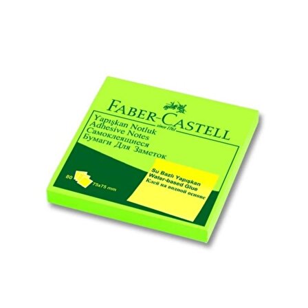 Faber Castell Not Kağıdı 75*75 Yapışkanlı Yeşil