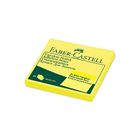 Faber-Castell Yapışkan Notluk 50x50mm Fosforlu Sarı
