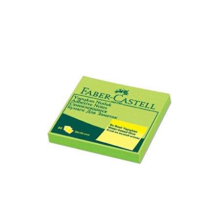 Faber-Castell Yapışkan Notluk 50x50mm. 80Yp. Yeşil