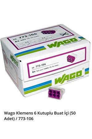 Wago Buat Klemensi 6x2,5MM (50 ad) WAG773106