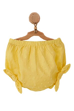 Andywawa Kız Bebek Meyve Motifli Sarı Elbise Takım AC22733