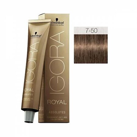Igora Royal Absolutes Saç Boyası 60 ml 7-50 Kumral-Doğal Altın