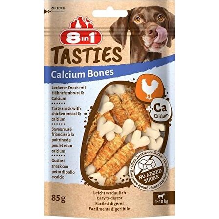 8in1 Tasties Calcium Bones Tavuk Sargılı Köpek Ödülü 85 Gr
