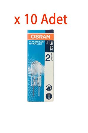 Osram 64425S 12V 20W İğne Ayaklı Dimlenebilir Kapsül Halojen Ampul G4 Sarı (10 Adet)