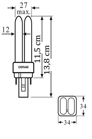 Osram Dulux D 13/840 2P PLC Ampul 4000K Günışığı