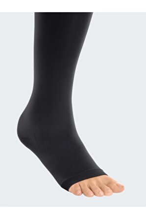 Duomed/CCL 2 Diz Üstü Açık Burun Siyah Renkli Çorabı