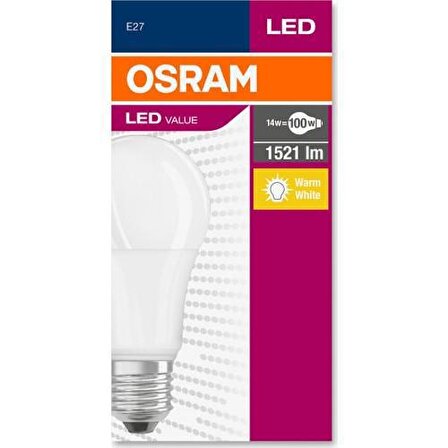 Osram 13 Watt 1521 Lumen E-27 Duy 2700K Sarı Işık LED Ampul
