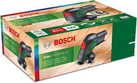 Bosch EasyCurvSander 12 akülü zımpara ve parlatıcı (aküsüz, 12 Volt sistem, kartonda)